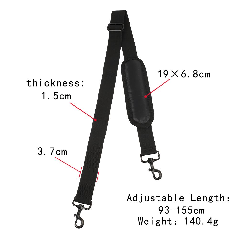 Nylon Taschengurt Herren Taschen Schultergurte Aktentasche Laptop Umhängetaschen Gürtel Zubehör Gepolstert mit Metall Drehhaken 155cm