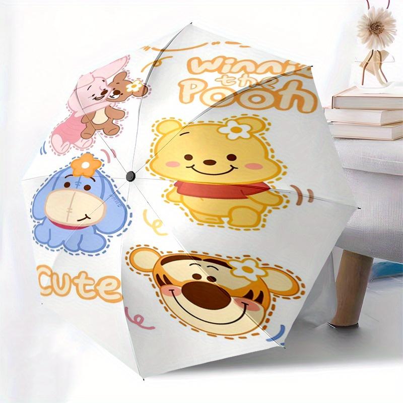 Winnie the Pooh,Cute Automatic folding umbrella, 8 ribs portable foldable design, best choice for business and going out, birthday, Hallowee