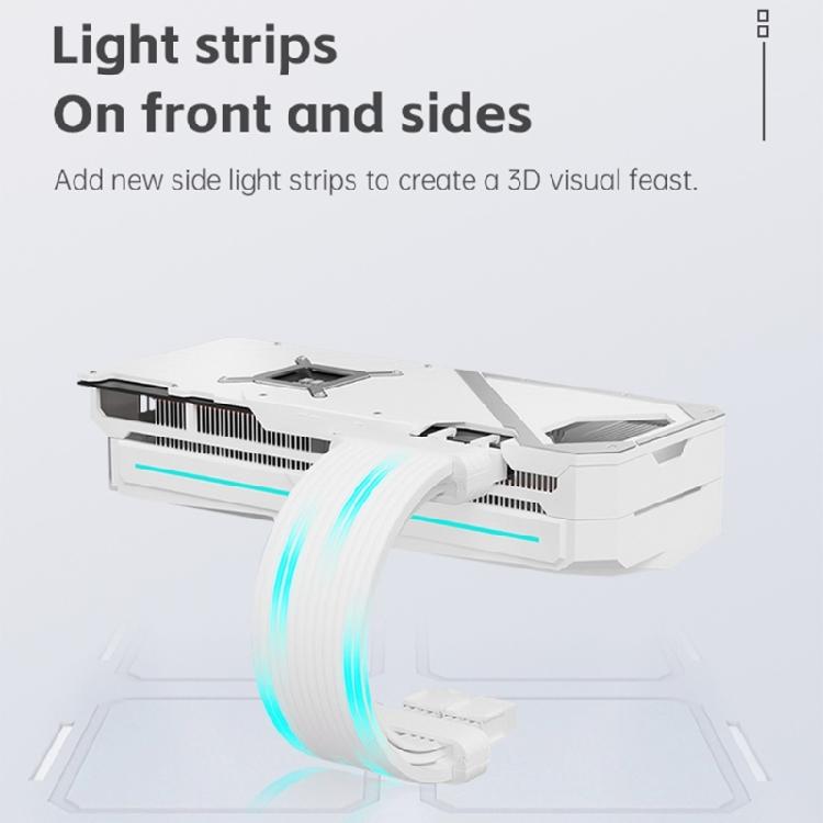 Decorative ARGB 8Pin GPU Power Extension Cable Wireless Lighting Control Durability ARGB Light Strips For PC Builds