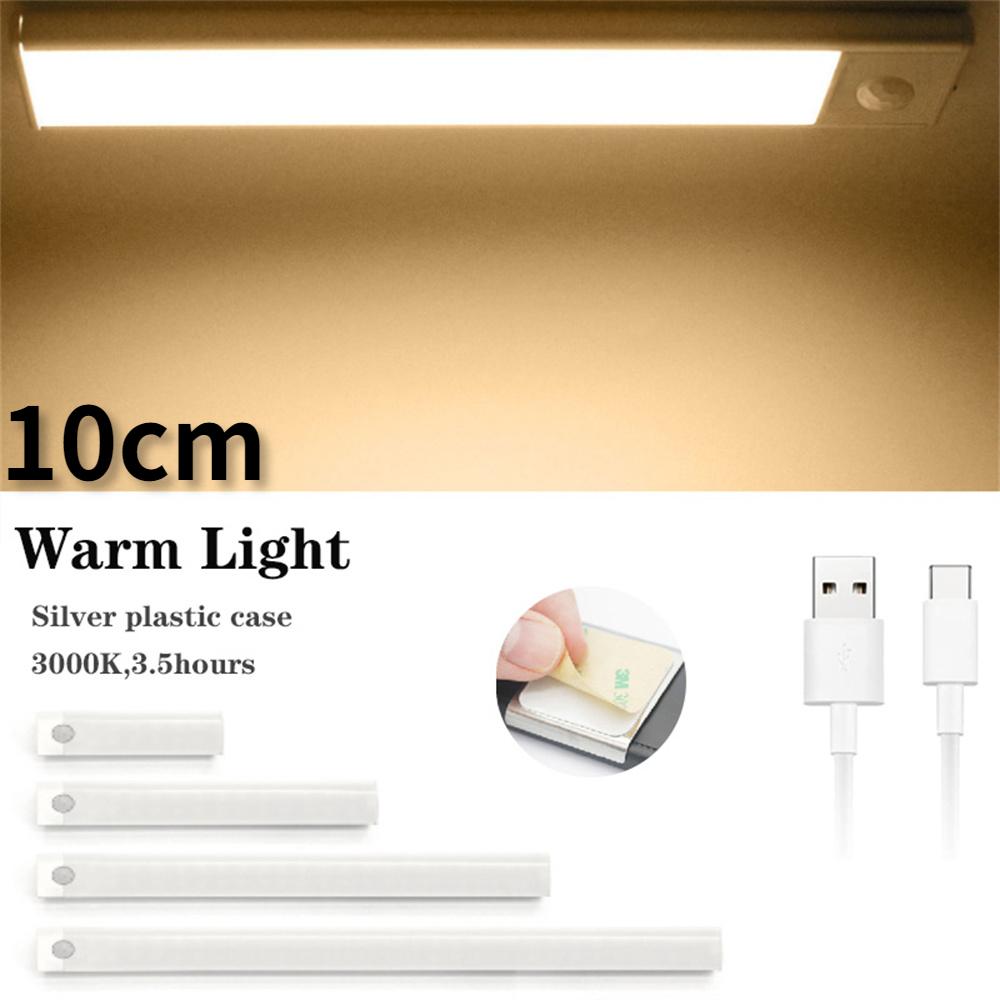 Rörelsesensor Skåp Nattlampa LED USB Belysning Kök Garderob Klädskåp Lampa Uppladdningsbar Magnetisk LED-lampa