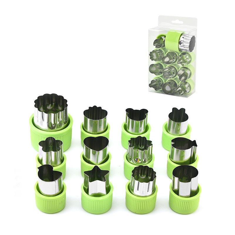 Stainless Steel Baby Food Cutter & Cookie Stamp - Farfalle, Vegetable, Fruit, Sausage, Wonton Mold