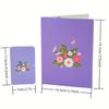 1pc Card Vibrant 3D Pop-Up Greeting Card with Colorful Butterflies & Daisies -for Birthdays, Teacher Appreciation, Thanksgiving
