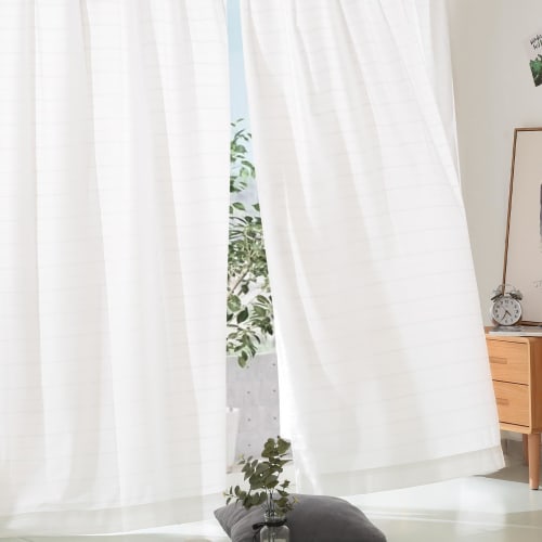 Gemarwel Mirror Lace Curtains [Thick, Insulated, Over 90% UV Protection] High Privacy, Thermal Insulation, 176cm Long, 100cm Wide, Grade 1, Set of 2,