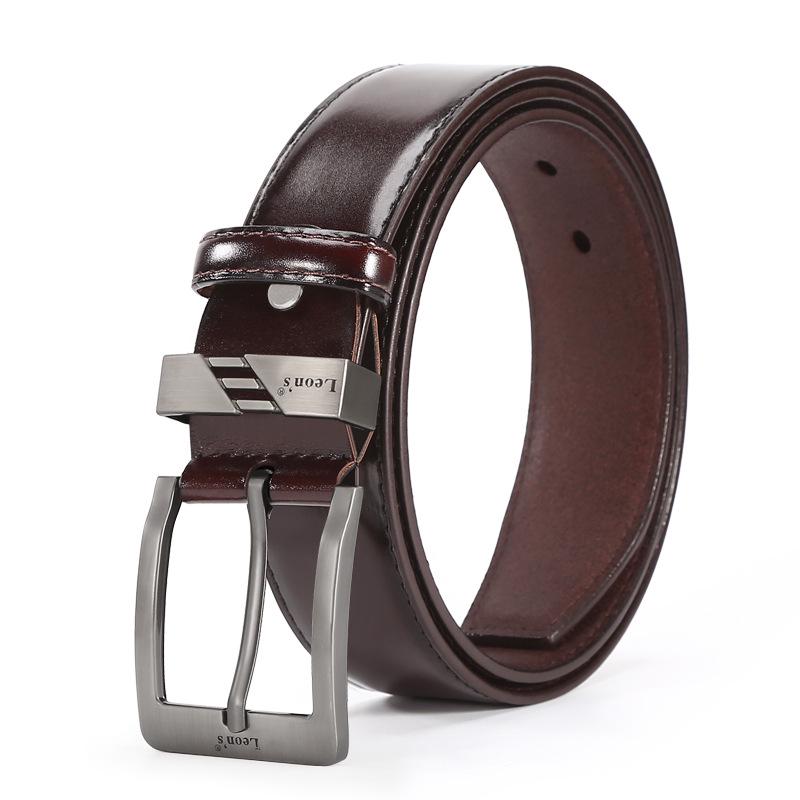 

Ремень мужской молодежный из яркой кожи с легким сплавом - универсальный и простой дизайн 120 cm