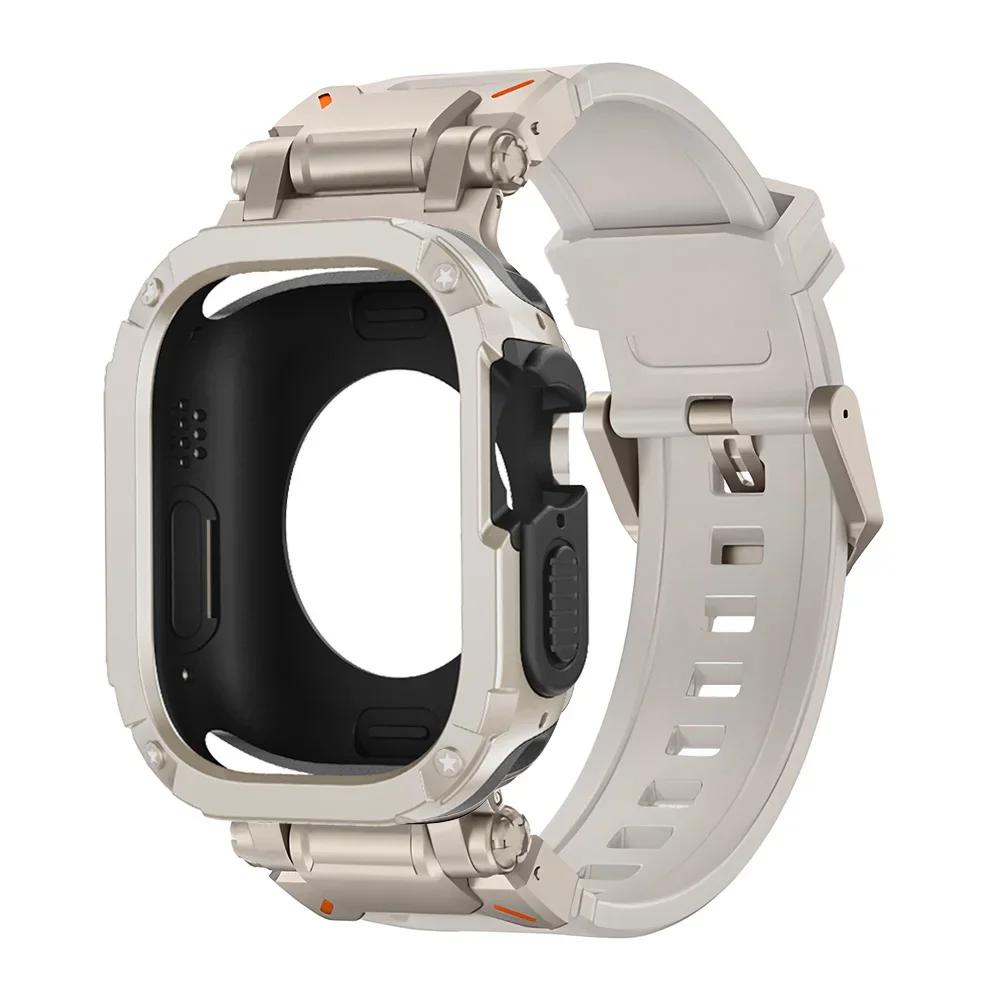 Silikonarmband+TPU-Hülle für Apple Watch Armband Ultra2 10 46mm 49mm 44mm 45mm Schutzhülle Armband für IWatch Serie 9 8 7 6 SE