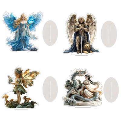 Dekorativní figurka Dračí dekorace Do kanceláře Dárek k nastěhování Stolní dekorace Ozdoba 2D akrylová stolní ozdoba