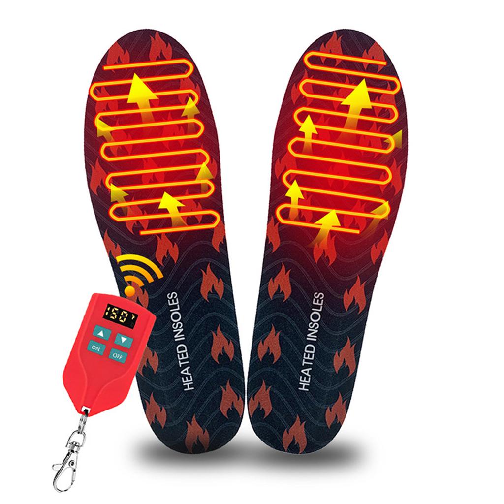 Heated Shoe Insoles Cold Weather Shoe Inserts Adjusted Temperature Wireless Foot Warm for Hunting Hiking Camping