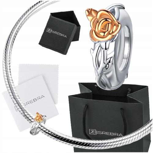 Charms With Rose 925 Bead Pendant S925 Plated Beads Twig
