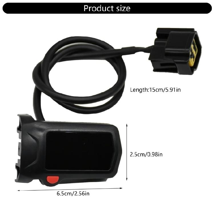 Tachometerbaugruppe Motorrad Modifiziertes Zubehör für Sur-Ron Ersatz Motorrad LED-Anzeige Tachometer Betriebsstundenzähler