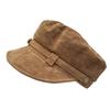 Trendy Temperament Painter Hat Brown Suede Soft Edge Flat Top Newsboy Hat Female Retro British Star Anise