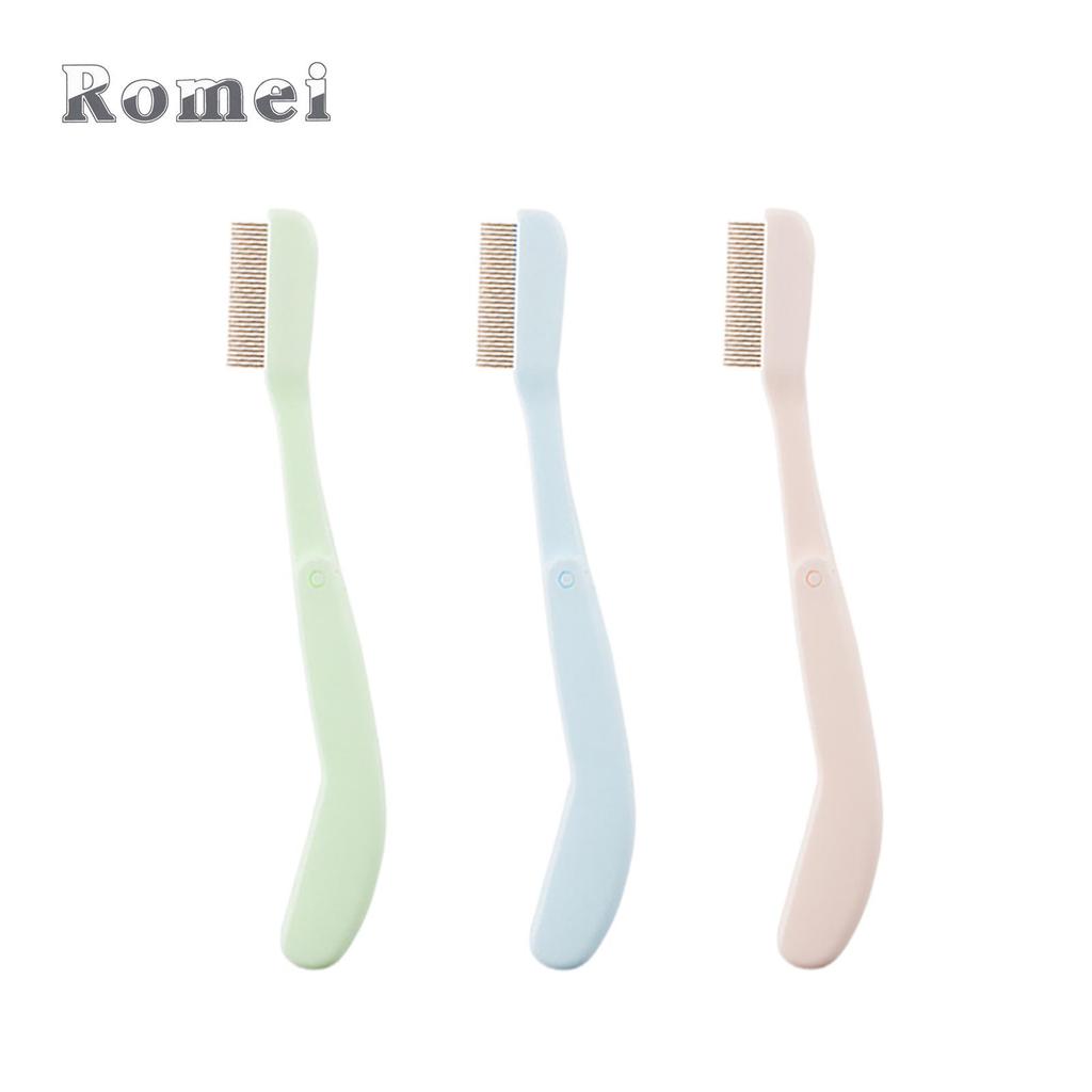 Foldable Portable Steel Pin Eyelash Comb & Brush