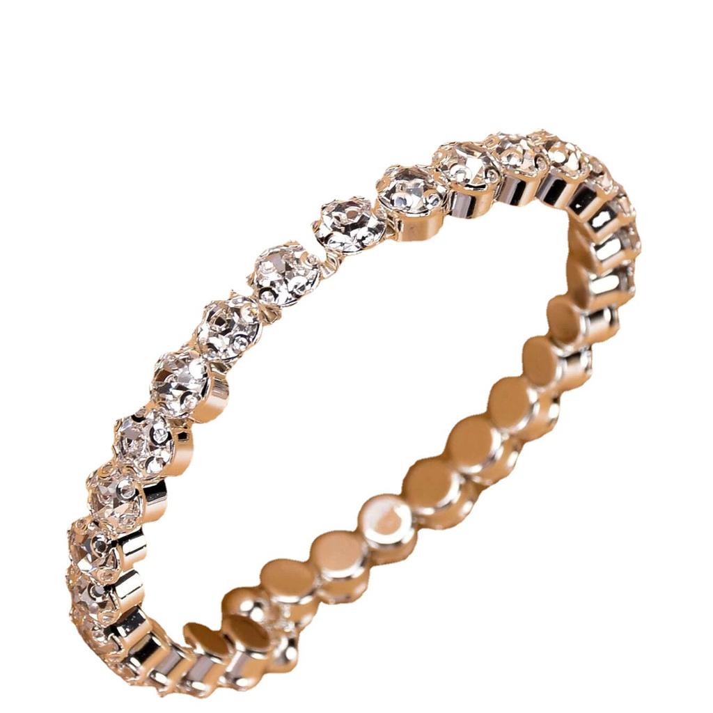 Bridal Flower Bracelet, Claw Chain, Stretch Diamond Bracelet