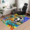 Soccer Printed Carpet, for Office Chair Living Room Bedroom Kitchen Room Decor Gifts.