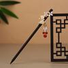 1Pc Wooden Hairpin Headwear for Women'S Chinese Flower Tassel Hair Sticks Headdress Elegant Hair Styling Accessories Gifts