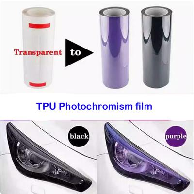 Sunshine Ultraviolet Control Color Change Decals Sticker TPU Photochromism Lamp Film for Car Headlight Taillight Fog Lights