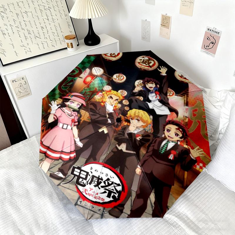 Japanese-style Cartoon Demon Slayer Kamado Tanjiro & Kamado Nezuko Umbrella Including Home Travel and Outdoor Activities Multi Functional Umbrella 32