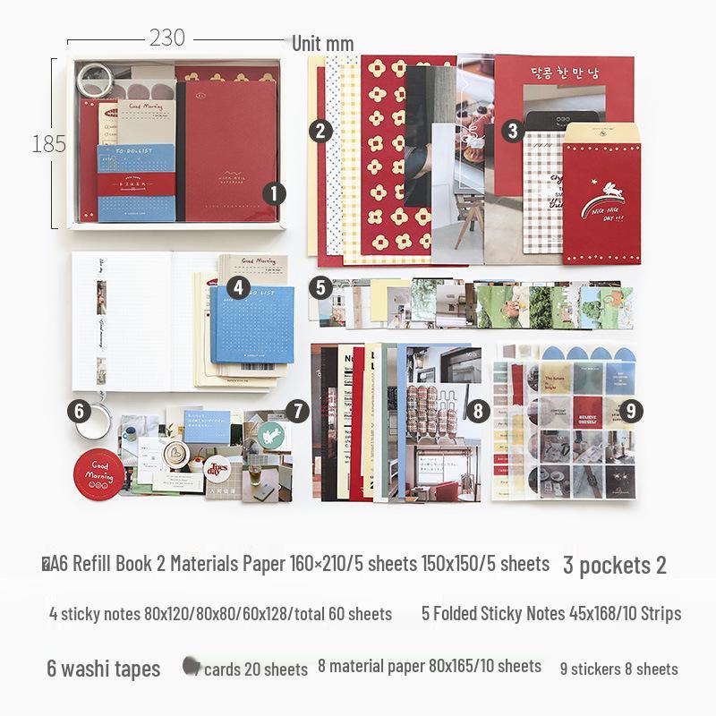 Yihe Retro Journal Gift Set: High-Value Stickers, Memo Pads, and DIY Literary Journal Book.