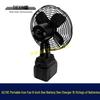 Makita-Style 8" Dual Function AC/DC Iron Fan, 220V, Compatible with 21V Battery Series 15.