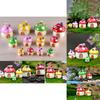 Diy Resin Mushroom House Castle Garden Craft Decor Miniature Micro Art Landscape