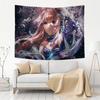 Genshin Impact Sangonomiya Kokomi Printed Large Wall Tapestry Hanging Tarot Hippie Wall Rugs Dorm Home Decor