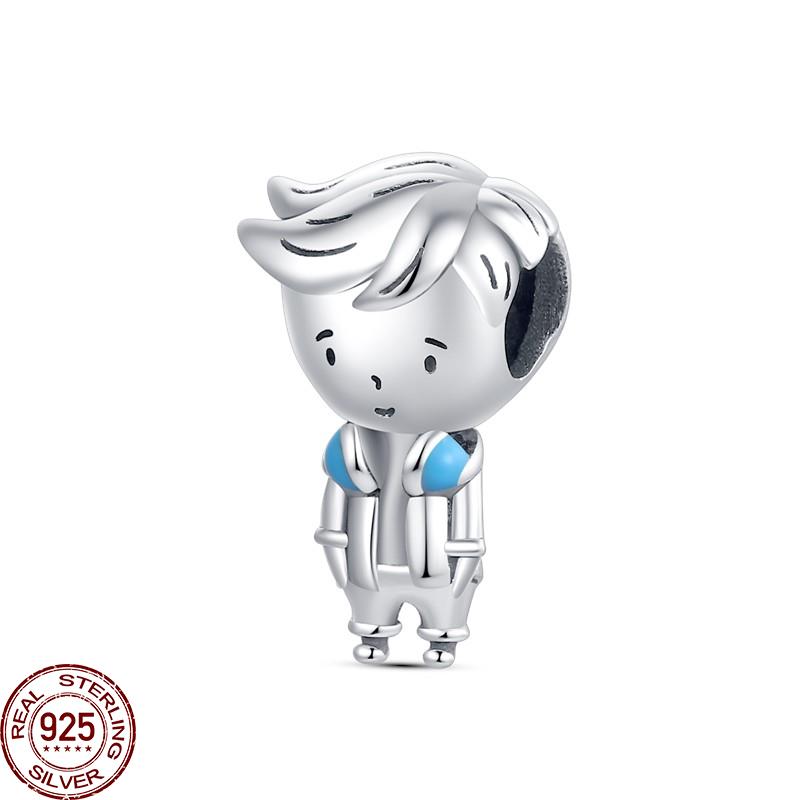 Frauen Kupfer Kindheit Charms Perlen Mädchen und Junge Spielen Ozean Dangle Accessoires Armbänder Halskette Schmuck Markierung