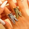 European & American Bold Cicada Beetle Ring - Unisex, Adjustable Index Finger Accessory.