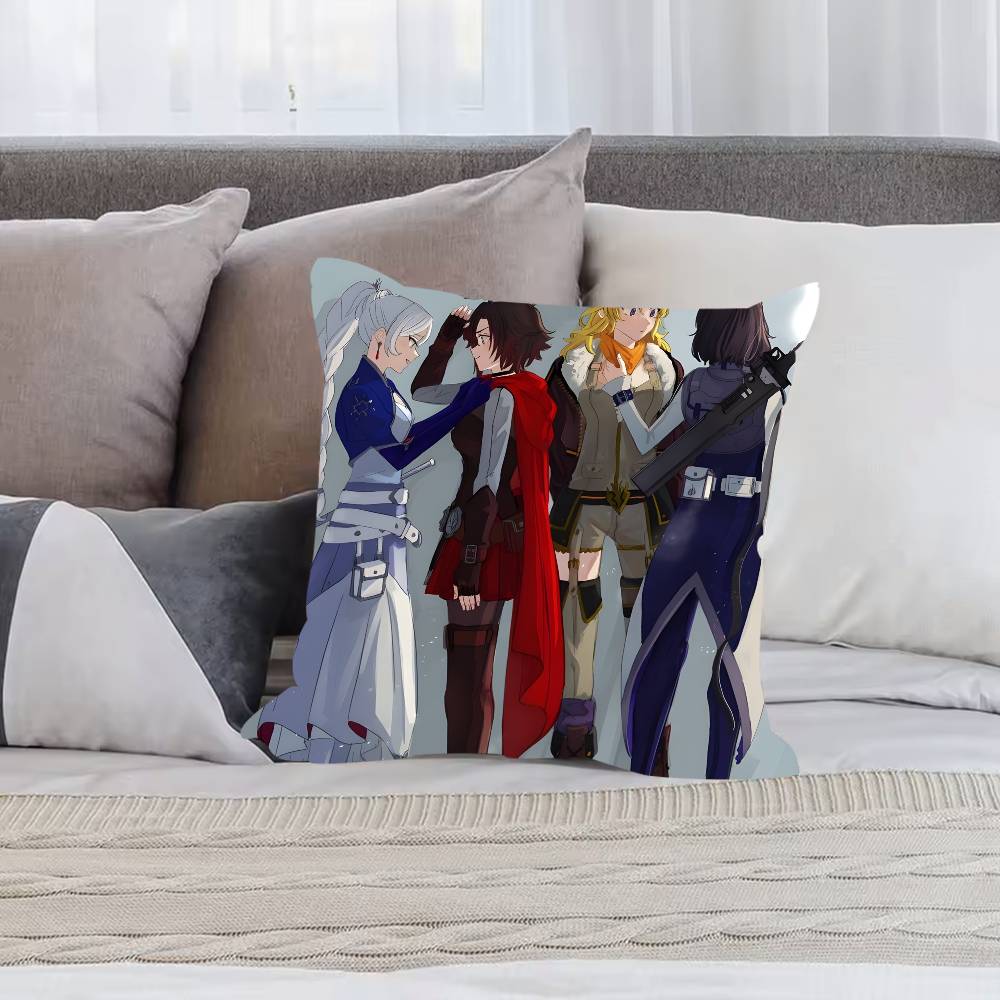 R-RWBYS Kissenbezug Anti-Milben Kissenbezug Versteckter Reißverschluss Seidiger Kurzflor Sofa Kissenbezug