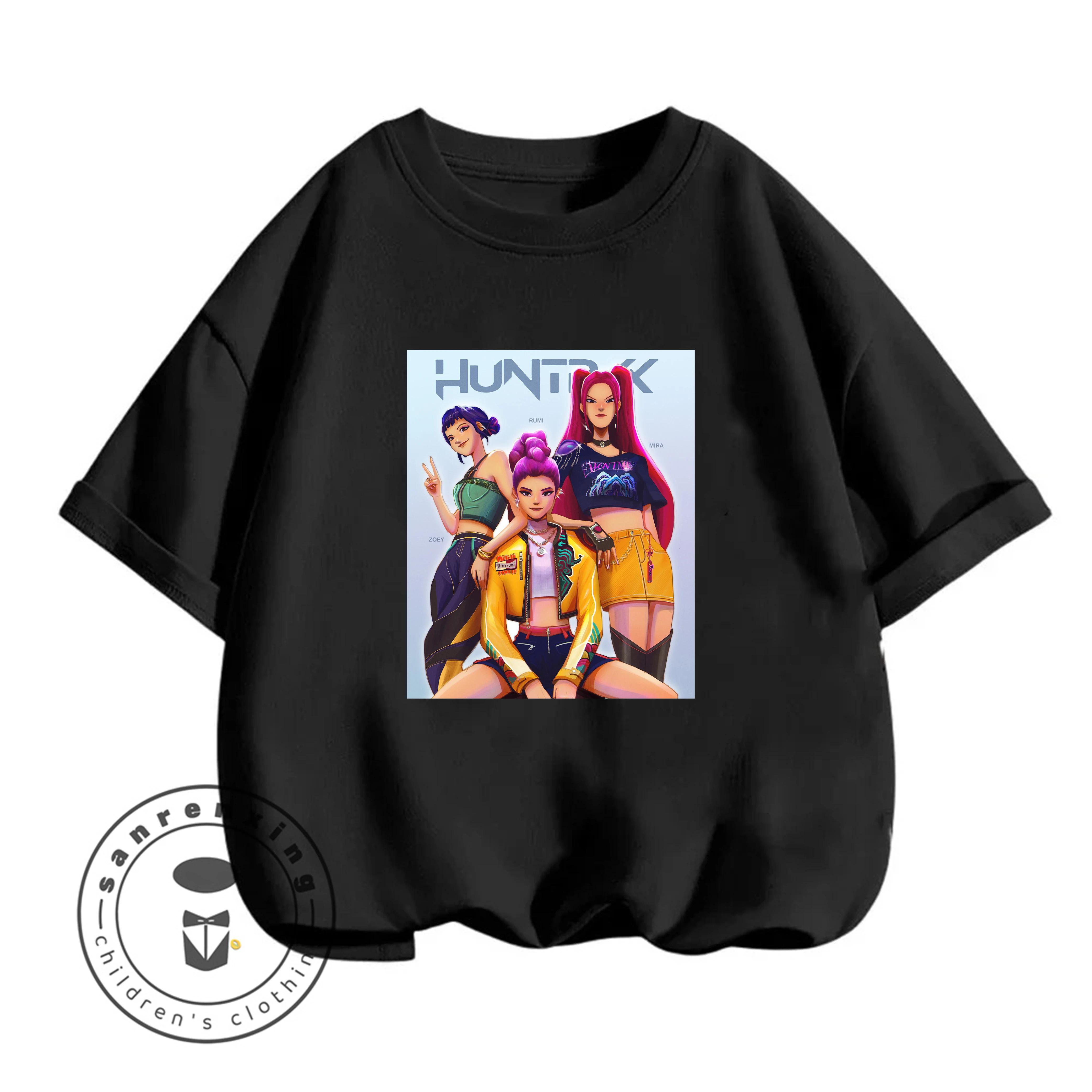 

2026 Summer Fashion Hot Selling Witch Hunter Group Cartoon Print Boys Short Sleeve T-Shirt Casual 100