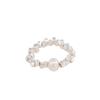 Women's Versatile Silver Pearl Elastic Ring: Fashionable, Simple Luxury for Any Occasion