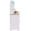 VEVOR Cucina Giocattolo per Bambini, Set Cucina Giocattolo in Legno con Luci e Suoni, Cucina per Bambini Piccoli con Dispenser di Ghiaccio, Forno, Lavello, Microonde