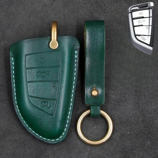Genuine Leather Car Key Fob Case Cover For BMW 4 5 6 7 F15 X2 X3 X4 X5 X6 X7 X5M