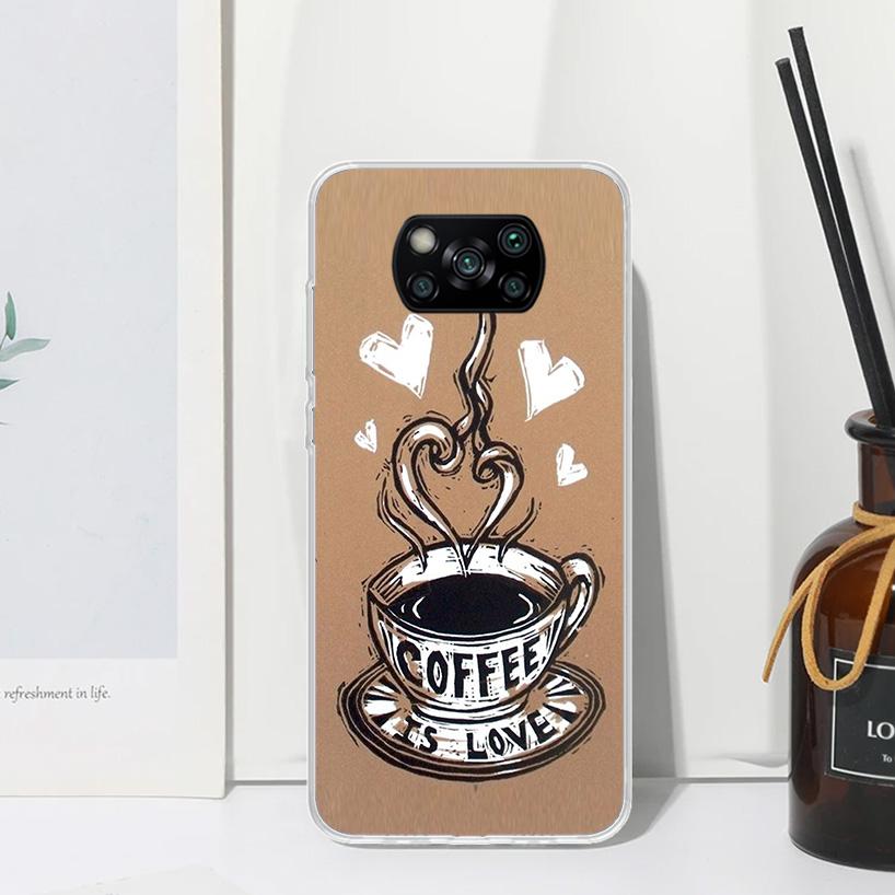 Coffee Wine Cup Phone Case For Xiaomi Poco X7 X6 X5 M7 M8 Pro F7 Ultra Redmi 15C 15 13C 13 12C 12 10 10C 10A Art Fundas Poco X7