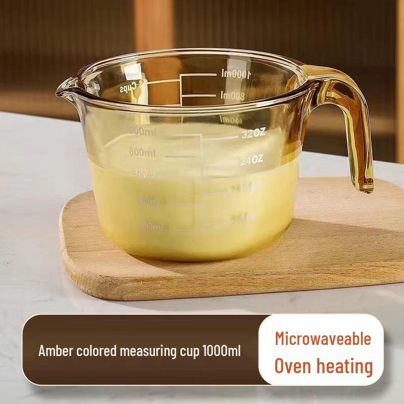 Meijia 1000ml Amber High Borosilicate Glass Measuring Cup
