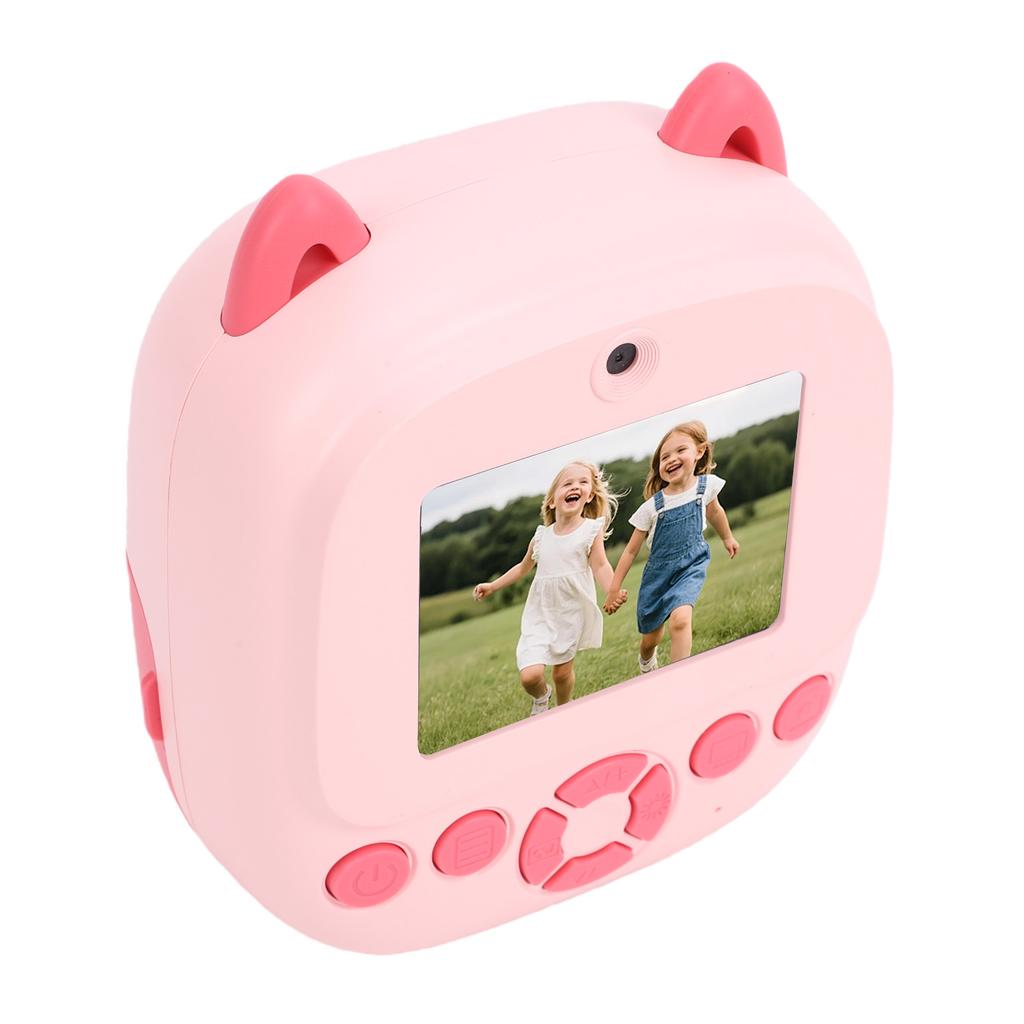 Kids Instant Print Camera 1080P 48MP HD Digital Camera AI Voice Thermal Printer with Selfie Timer Game Music