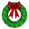 Christmas Wreath Metal Wreath LED Warm Light Christmas Decoration Removable Design Big Bow Christmas Decoration Door Hanging