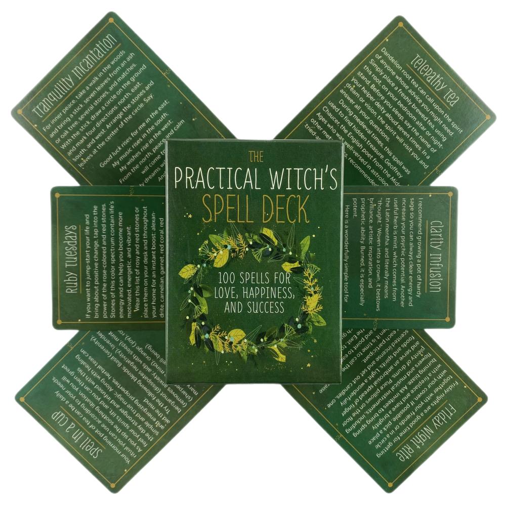 100 The Practical Witch's Spell Deck Cards Tarot Divination English Versions Edition Oracle Board Playing Table Games For Party