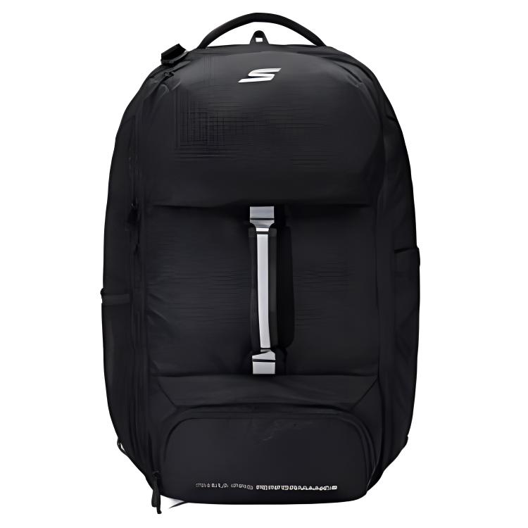 Skechers 33L Comfortable Sports Series Fashionable Versatile Zipper Closure Fabric Backpack Unisex Backpack Carbon-Black P324U002-0018 Carbon Black