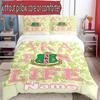 3pcs Duvet Cover Set (1*Duvet Cover + 2*Pillowcase, Without Core), Custom Name Alpha Kappa Alpha Pattern Bedding Set, Home Bedroom Decor Gift