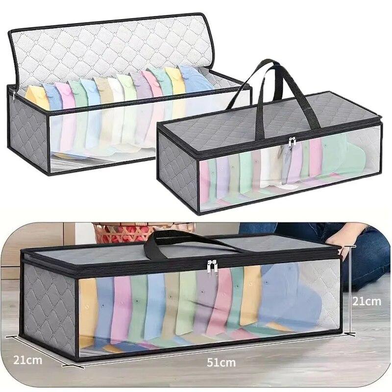 1Pc Wardrobe Organizer Clothing Storage Box Waterproof Clothing Storage Box Under Bed Large Capacity Dust Proof Storage Bag Save Space