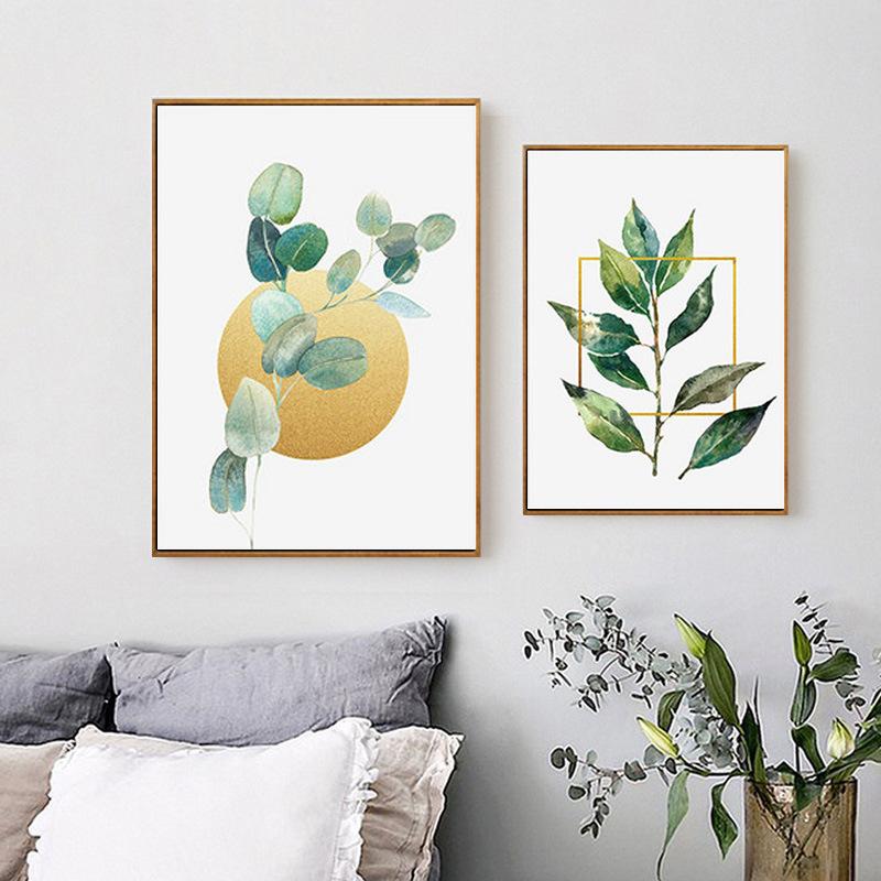 Watercolor Tropical Leaves Life Possibility Wall Art Canvas Posters Painting Wall Pictures For Rural Bedroom Home Decor
