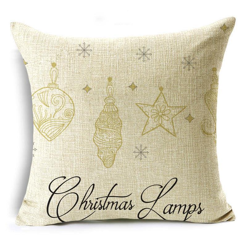 Creative Black and White Christmas Theme Pillowcase Holiday Gift Sofa Decorative Cushion Cover 40*40cm/45*45cm/50*50cm
