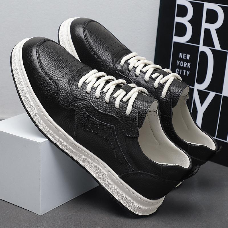 Little white shoes men's color matching breathable thick sole 2025 summer thin new popular casual shoes dad shoes sports board shoes