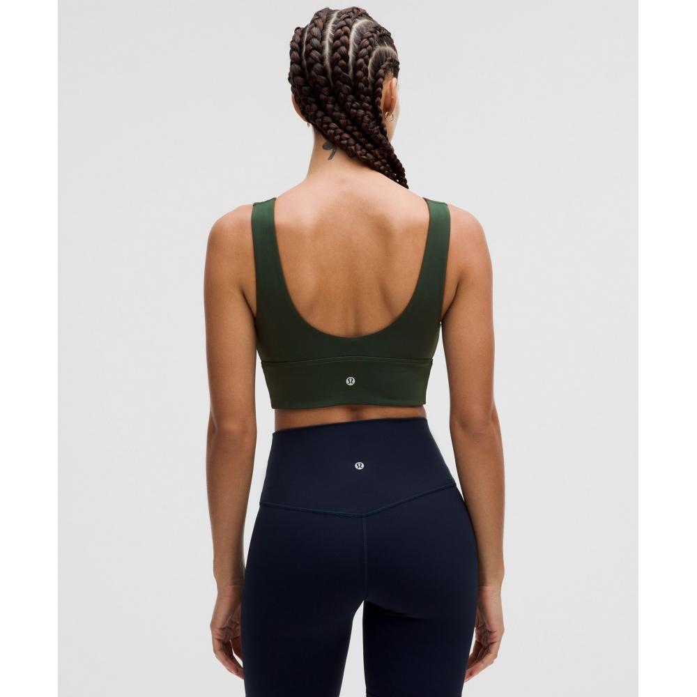 Lululemon Align  V NeCk Bra  Light Support  C D Cup Rainforest Green