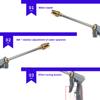 Adjustable High-pressure Car Water Gun Portable Garden Watering Hose Nozzle Sprinkler Automobiles Cleaning Tool Yard Equipment