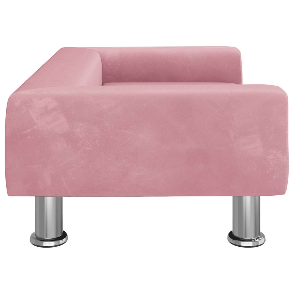 Dog Bed Pink 70x45x26.5 Cm Velvet