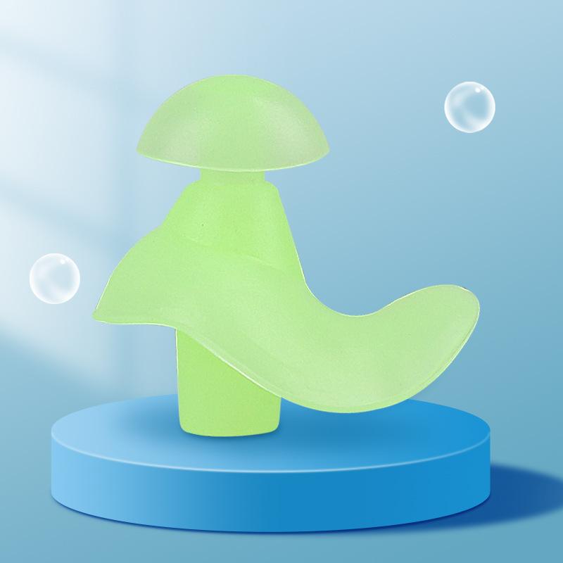 Swimming Earplugs Adult Silicone Spiral Inside and Outside Waterproof Pinna Fit Soft Earplugs Box