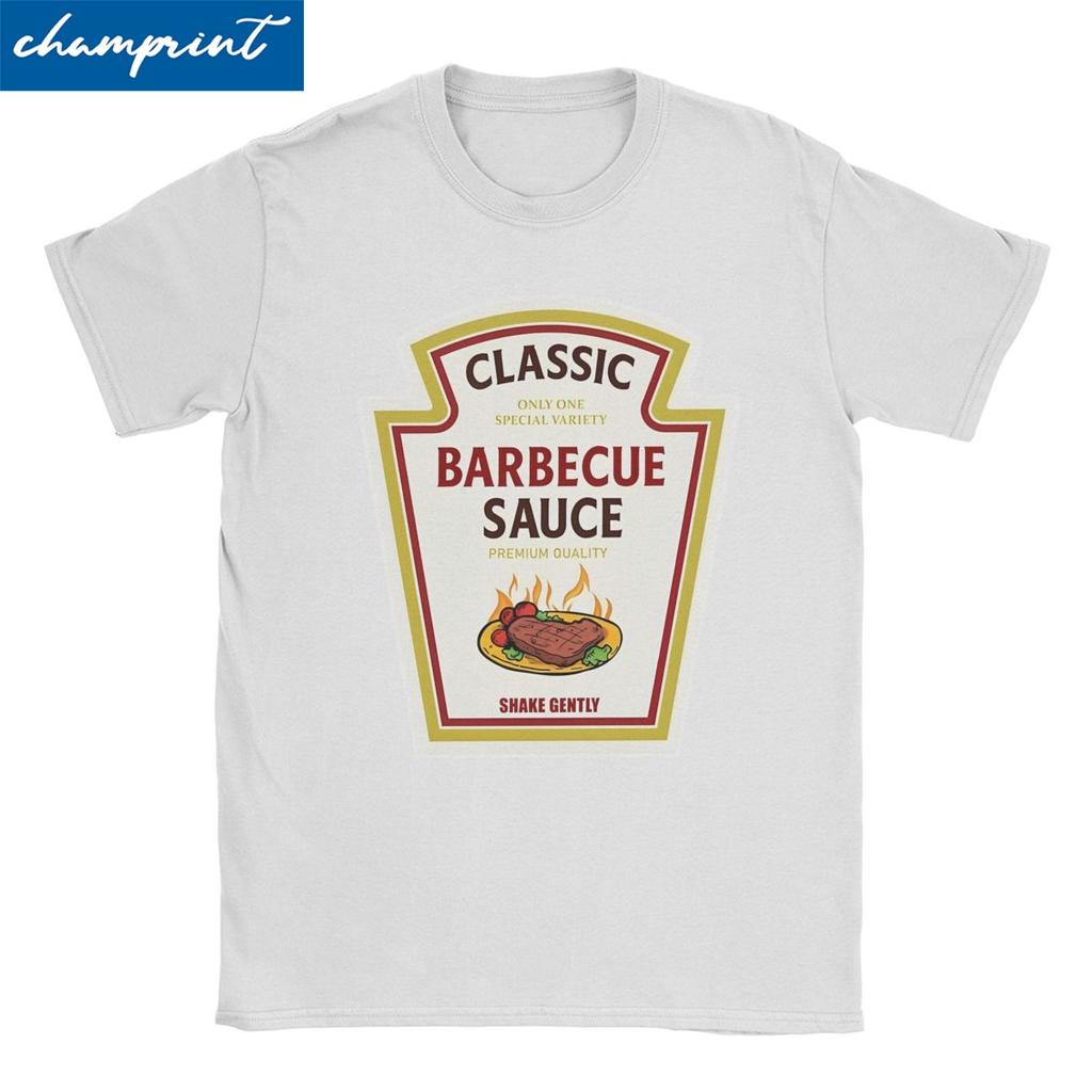 Classic BBQ Barbecue Mustard Ketchup Dipping Sauce Men Women T Shirt Awesome Tee Shirt T-Shirts 100% Cotton Graphic Clothing