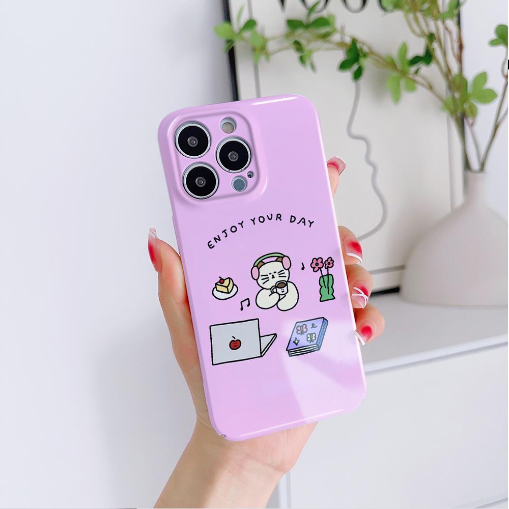 All-inclusive Film Phone Case Cartoon Fashion Design Hard Shell Full Cover Camera Protection Case for iPhone Huawei Honor Vivo Google