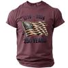 Men's Casual Short Sleeve Lightweight Breathable Crew Neck T-Shirt with Printed Graphic USA Flag and Anniversary Design 1776 to 2026 250 Years