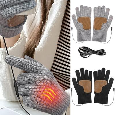 Heated Gloves For Men USB Powered Adjustable 3 Temp Warm Heated Winter Gloves Touchscreen For Men Women Outdoor Office Work Home
